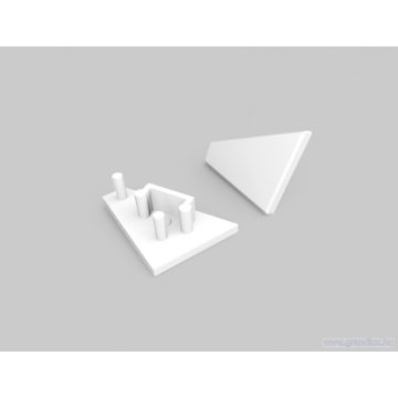 LED PROFIL CORNER10 VÉGZÁRÓ FEHÉR 