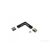 LED PROFIL SLIM sarokelem 90° FEKETE