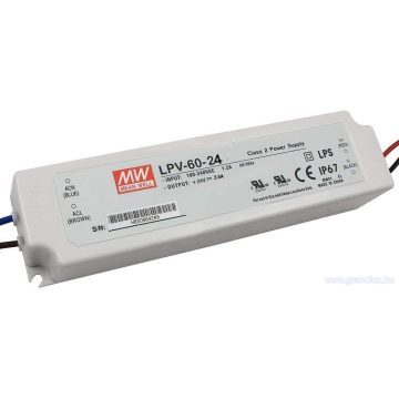 MEANWELL 100W LPV-100-24 100W-24V LED tápegység 